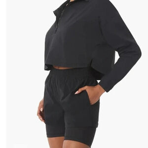 Weworewhat Cropped Nylon Quarter Zip